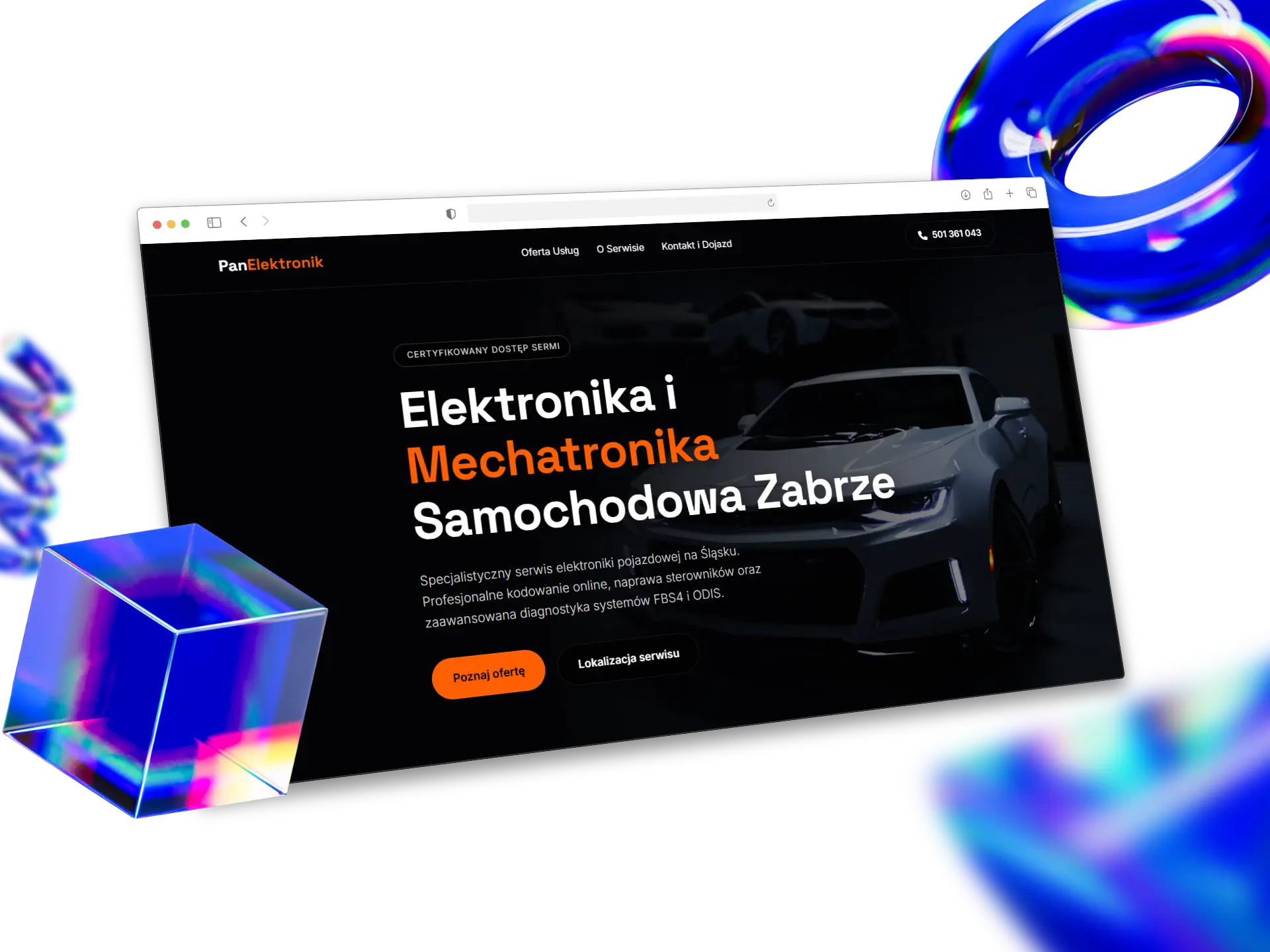 Ekskluzywna wizytówka dla warsztatu Auto-Elektronika